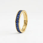 Blue Sapphire Channel Set Full Eternity Wedding Band