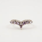 Marquise Cut Alexandrite Gemstone Wedding Band