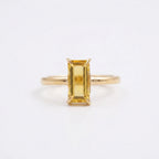 Baguette Citrine Engagement Ring | November Birthstone Jewelry