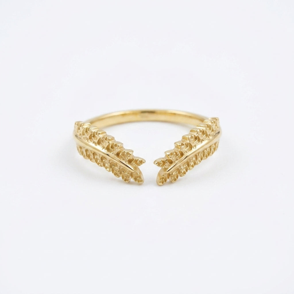 Vintage Leaf Open Wedding Band