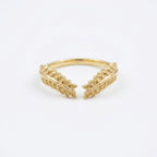 Vintage Leaf Open Wedding Band