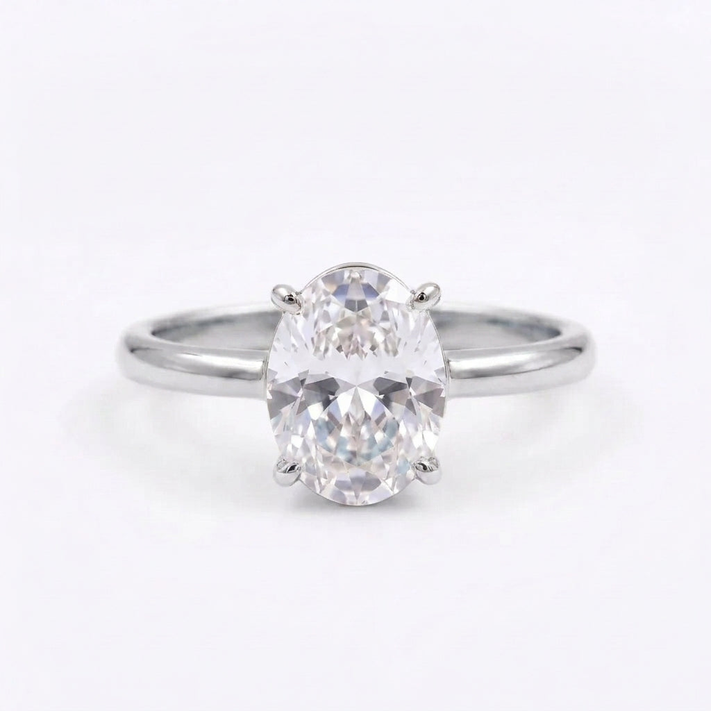 Oval Moissanite Engagement Rings
