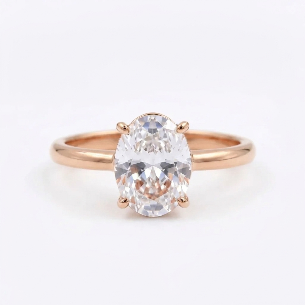Oval Moissanite Engagement Rings