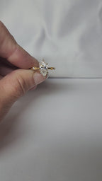 1.5ct  Classic and Timeless Marquise Cut Moissanite Ring Elegant Moissanite Ring. GRA Certified, Color D VVS1.