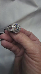 2ct Classic and Timeless Brilliant Cut Moissanite Solitaire Ring in sterling silver
