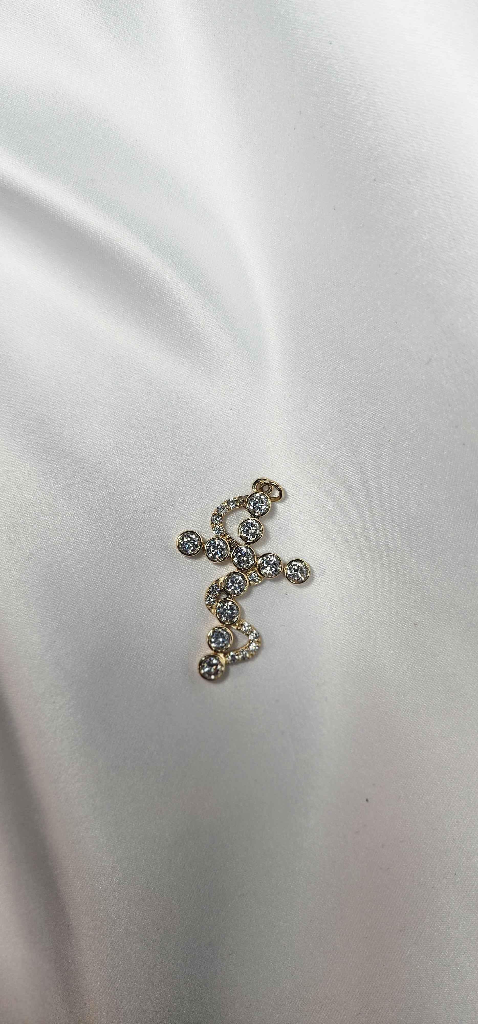 6ctw Moissanite 14k gold Cross Pendant Elegant Moissanite Necklace. GRA Certified, VVS1. - Gigiscc