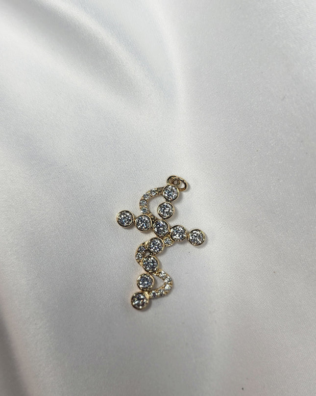 6ctw Moissanite 14k gold Cross Pendant Elegant Moissanite Necklace. GRA Certified, VVS1.