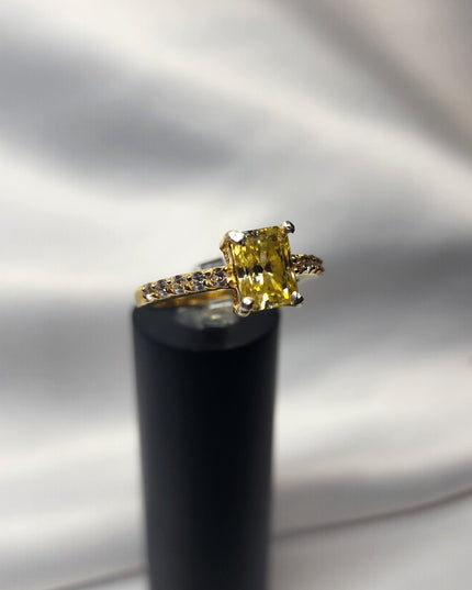2ct Radiant Cut Moissanite with guard setting.