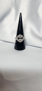 2ct Emerald Cut Moissanite ring enhanced by moissanite halo setting. - Gigiscc