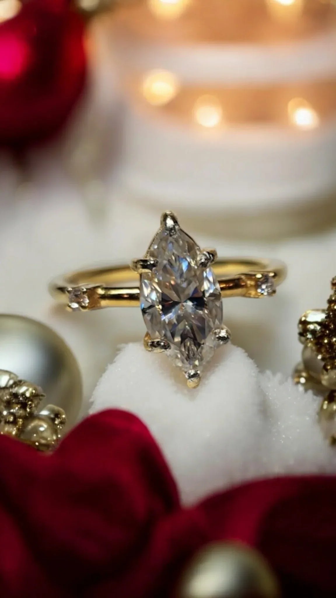 1.5ct Classic and Timeless Marquise Cut Moissanite Ring Elegant Moissanite Ring. GRA Certified, Color D VVS1. - Gigiscc