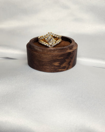 2ct Radiant Cut Moissanite with guard setting.